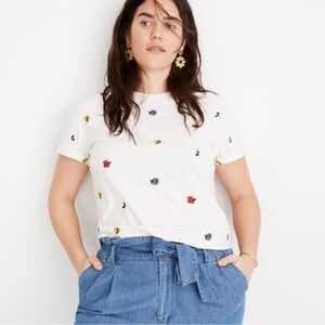 Madewell embroidered floral tee